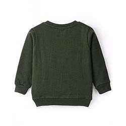 Babyhug Cotton Knit Full Sleeves Sweatshirt With Wild Animals Graphics Pack Of 2 - Red & Green