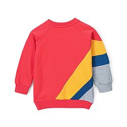 Babyhug Cotton Knit Full Sleeves Cut & Sew with Graphics Sweatshirt - Red