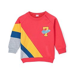 Babyhug Cotton Knit Full Sleeves Cut & Sew with Graphics Sweatshirt - Red