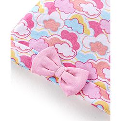 Babyhug 100% Cotton Cap with Clouds Printed - Pink