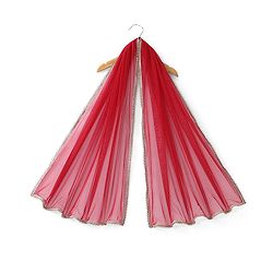 Babyhug Three Fourth Sleeves Foil Printed Long Kurta with Skirt and Dupatta - Red