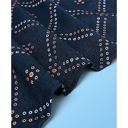 Babyhug 100% Cotton Full Sleeves Kurta & Pyjama Set Bandhani Print- Indigo