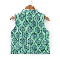 Babyhug 100% Cotton Woven Full Sleeves Solid Colour  Kurta Pyjama Set with Printed Jacket - Blue