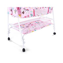Babyhug Cozy Cloud Baby Cradle with Mosquito Net & Storage Basket - Blue