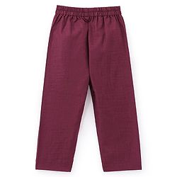 Babyhug 100% Cotton Woven Full Sleeves Solid Colour  Kurta Pyjama Set with Floral Printed Jacket - Magenta