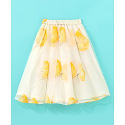 Babyhug Sleeveless Sequenced Embroidered Choli With Lehenga And Dupatta Set- Yellow
