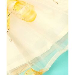 Babyhug Sleeveless Sequenced Embroidered Choli With Lehenga And Dupatta Set- Yellow