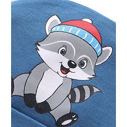 Babyhug 100% Cotton Knit Fox Print Cap - Navy Blue