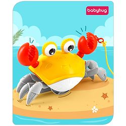 Babyhug Pull Along Crab Toy - Yellow