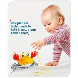Babyhug Pull Along Crab Toy - Yellow