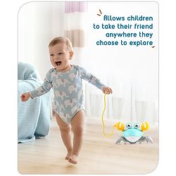 Babyhug Pull Along Crab Toy - Blue