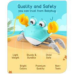 Babyhug Pull Along Crab Toy - Blue