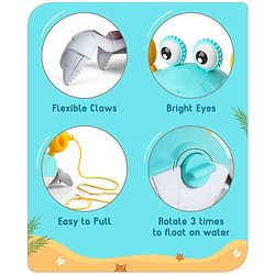Babyhug Pull Along Crab Toy - Blue