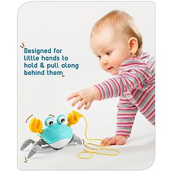 Babyhug Pull Along Crab Toy - Blue
