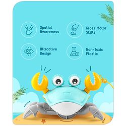 Babyhug Pull Along Crab Toy - Blue
