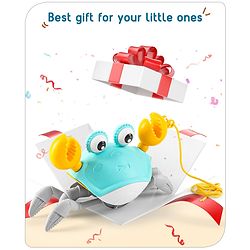 Babyhug Pull Along Crab Toy - Blue