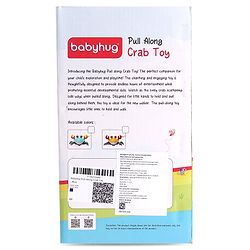 Babyhug Pull Along Crab Toy - Blue