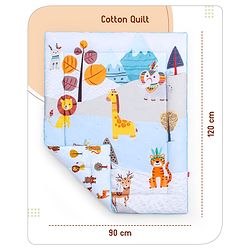 Babyhug Cotton Crib Bedding Set Elephant Print -Multicolor