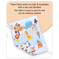 Babyhug Cotton Crib Bedding Set Elephant Print -Multicolor