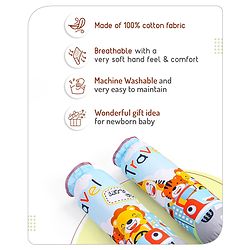 Babyhug Cotton Crib Bedding Set Elephant Print -Multicolor