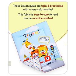 Babyhug Cotton Crib Bedding Set Elephant Print -Multicolor