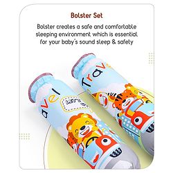 Babyhug Cotton Crib Bedding Set Elephant Print -Multicolor
