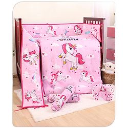 Babyhug Cotton Crib Bedding Set Elephant Print -Multicolor
