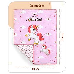 Babyhug Cotton Crib Bedding Set Elephant Print -Multicolor