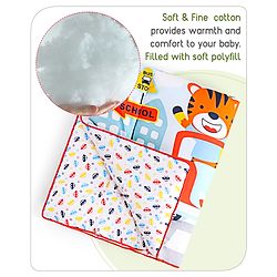 Babyhug 100% Cotton Digital Printed Quilt Travel Theme- Multicolor