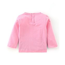 Babyhug 100% Cotton Full Sleeves Text Printed Top and Lounge Pant - Pink & Blue