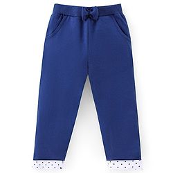 Babyhug 100% Cotton Full Sleeves Text Printed Top and Lounge Pant - Pink & Blue