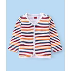 Babyhug 100% Cotton Full Sleeves Front Open Vest Foxy Printed Pack of 3 - Red & White