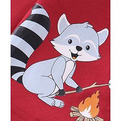 Babyhug 100% Cotton Full Sleeves Front Open Vest Foxy Printed Pack of 3 - Red & White