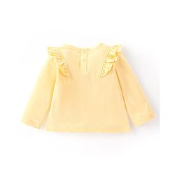 Babyhug Cotton Full Sleeves Top & Leggings Set Floral Print- Yellow & Pink