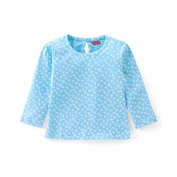 Babyhug Cotton Full Sleeves Tee With Butterfly Graphics- Blue