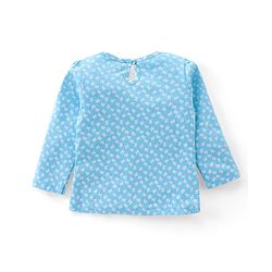 Babyhug Cotton Full Sleeves Tee With Butterfly Graphics- Blue