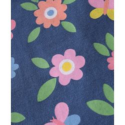 Babyhug Cotton Knit Half Sleeves Floral Print Tops Pack of 3 - Pink Blue & White