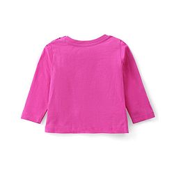 Babyhug Cotton Knit Single Jersey Full Sleeves Night Suit With Teddy & Rainbow Print - Pink