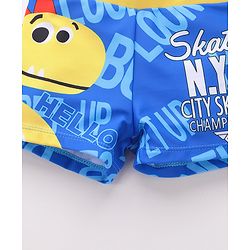 Babyhug Dino Print Swimming Trunk - Blue
