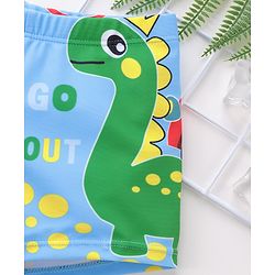 Babyhug Dino Print Swimming Trunk - Blue