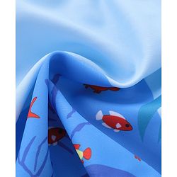 Babyhug Shark Print Swimming Trunk - Blue