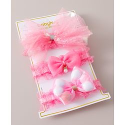 Babyhug Headband Pack of 3 Free Size  - Pink