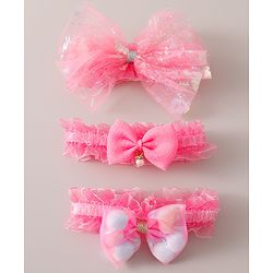 Babyhug Headband Pack of 3 Free Size  - Pink