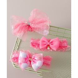 Babyhug Headband Pack of 3 Free Size  - Pink