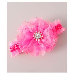Babyhug Free Size Headbands with Floral Applique Pack of 2 - Red & Dark Pink