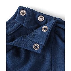 Babyhug Cotton Knit Full Sleeves Night Suit With Tropical Toucan Print - Navy Blue & Pink