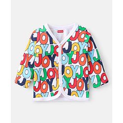 Babyhug 100% Cotton Interlock Knit Full Sleeves Vests Star Print Pack of 2 - Red