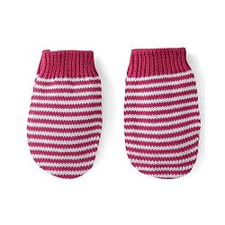 Babyhug Organic Cotton Knit Woollen Cap & Mittens Set Red - Diameter 10.5 cm