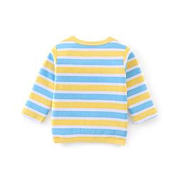 Babyhug 100% Cotton Knit Full Sleeves Bear Print Vests Pack of 3 - Multicolour