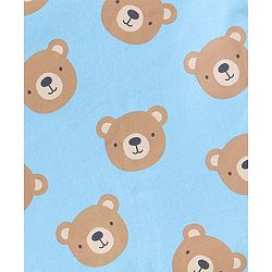 Babyhug 100% Cotton Knit Full Sleeves Bear Print Vests Pack of 3 - Multicolour